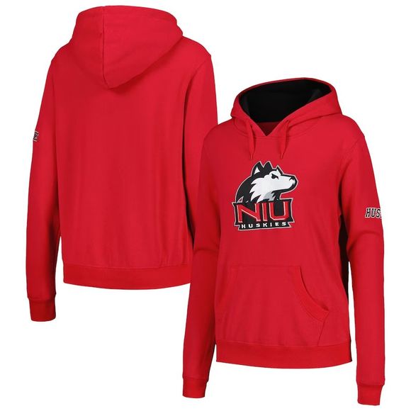 Northern Illinois Huskies Colosseum Women's Red Big Logo Pullover Hoodie Size XL - Picture 3 of 3